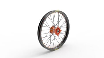 WHEEL ASSEMBLY ELITE MC 1.60"x19" ALUMINUM ORANGE