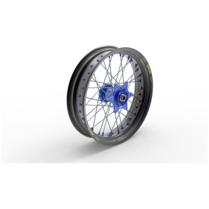 WHEEL ASSEMBLY ELITE SM FRONT ALUMINIUM 3.50" X 17" BLUE