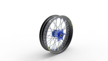 WHEEL ASSEMBLY ELITE SM FRONT ALUMINIUM 3.50" X 17" BLUE