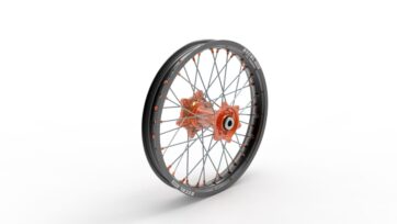 WHEEL ASSEMBLY MX-EN SPORT REAR 2.15" X 19" ALUMINUM ORANGE