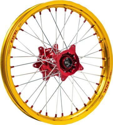 WHEEL ASSEMBLY ELITE MX-EN REAR 2.15"x19" ALUMINIUM RED | GOLD - Bild 2