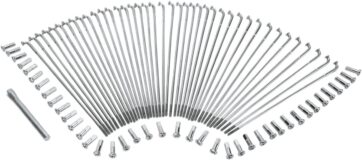 SPOKE SET FRONT 9.5" STAINLESS STEEL FOR 21" WIDE-GLIDE HUB AND DROP-CENTER RIM