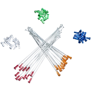 SPOKES & NIPPLES 21" FRONT ALUMINIUM REPLACEMENT KIT SILVER | ORANGE