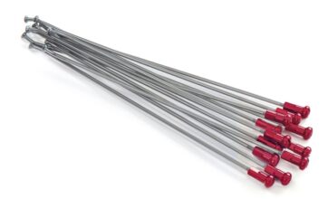 SPOKES & NIPPLES 21" FRONT ALUMINIUM REPLACEMENT KIT SILVER | RED
