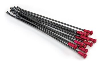 SPOKES & NIPPLES 21" FRONT ALUMINIUM REPLACEMENT KIT BLACK | RED