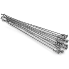 SPOKES & NIPPLES 19" REAR ALUMINIUM REPLACEMENT KIT SILVER