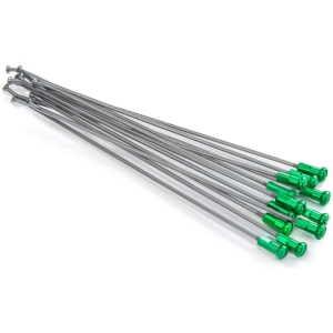 SPOKES & NIPPLES 19" REAR ALUMINIUM REPLACEMENT KIT SILVER | GREEN