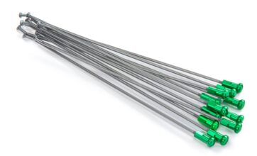 SPOKES & NIPPLES 19" REAR ALUMINIUM REPLACEMENT KIT SILVER | GREEN