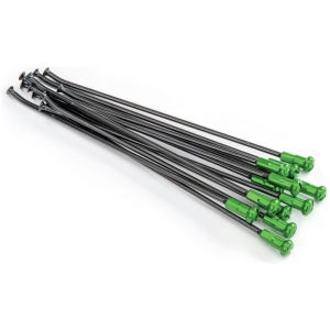 SPOKES & NIPPLES 19" REAR ALUMINIUM REPLACEMENT KIT BLACK | GREEN