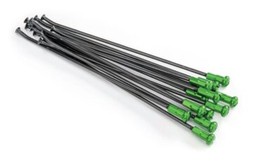 SPOKES & NIPPLES 19" REAR ALUMINIUM REPLACEMENT KIT BLACK | GREEN