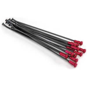 Spokes & Nipples Kit 18" Rear Alumium Black|Red