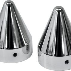 AXLE CAPS-SPIKE CHROME FOR HD