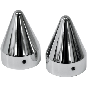 AXLE CAPS-SPIKE CHROME FOR HD
