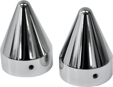 AXLE CAPS-SPIKE CHROME FOR HD
