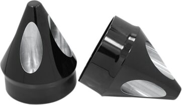 AXLE NUT COVER SPIKE BLACK 1"