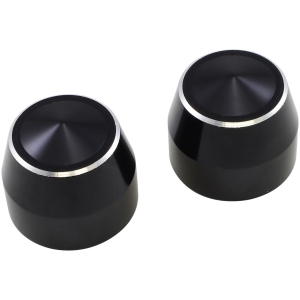 ACCUTRONIX AXLE CAPS ELITE FRONT 25MM BLACK