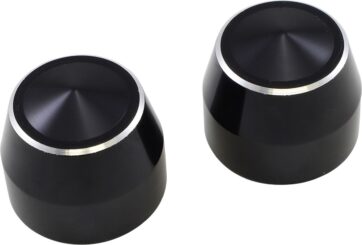 ACCUTRONIX AXLE CAPS ELITE FRONT 25MM BLACK