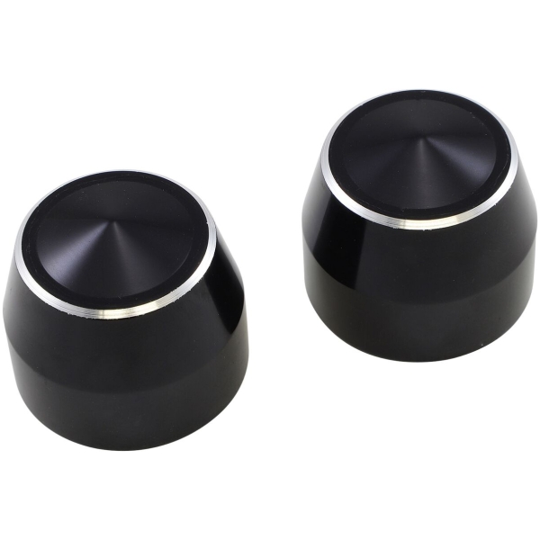 ACCUTRONIX AXLE CAPS ELITE FRONT 25MM BLACK