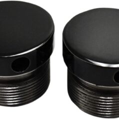 39MM FLUSH MOUNT FORK CAPS - BLACK
