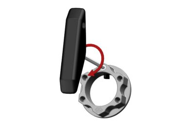 TOP YOKE NUT ACMA ALUMINUM 24x1.5 RED - Bild 2