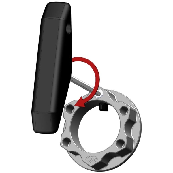 TOP YOKE NUT ACMA ALUMINUM 24x1.5 RED - Bild 2
