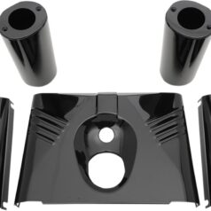 FORK TINS/SLIDER RIBBED COVERS GLOSS BLACK