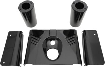 FORK TINS/SLIDER RIBBED COVERS GLOSS BLACK