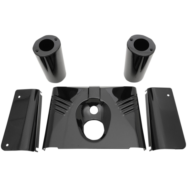 FORK TINS/SLIDER RIBBED COVERS GLOSS BLACK