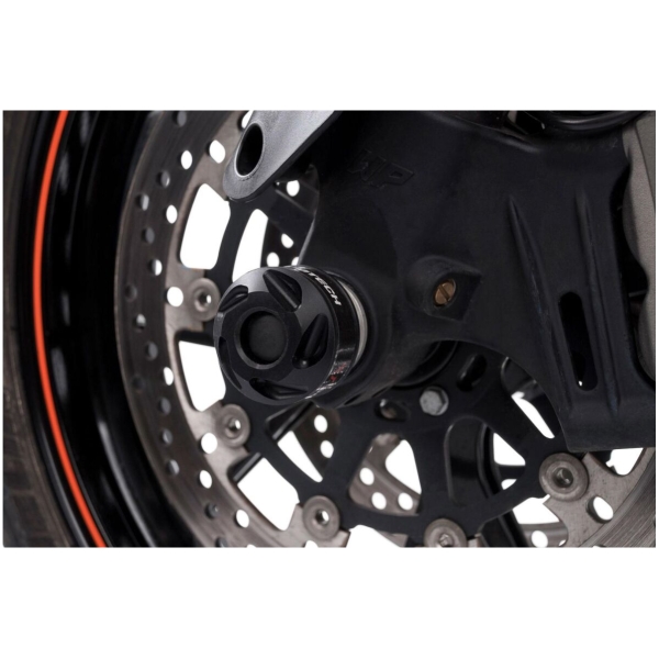 FRONT AXLE SLIDER SET BLACK KTM models