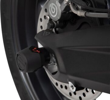 REAR AXLE SLIDER SET BLACK Suzuki GSX-S1000 / F, Honda CB1100RR