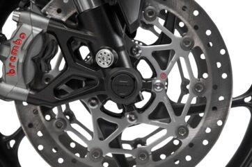 FRONT AXLE SLIDER SET BLACK Yamaha MT-09/Tracer, XSR900/Abar - Bild 2