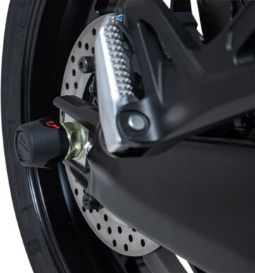 REAR AXLE SLIDER SET BLACK Yamaha Tracer 9