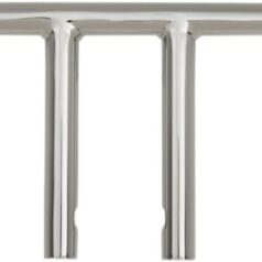 HANDLEBAR 6" T-BAR DRILLED CHROME TBW