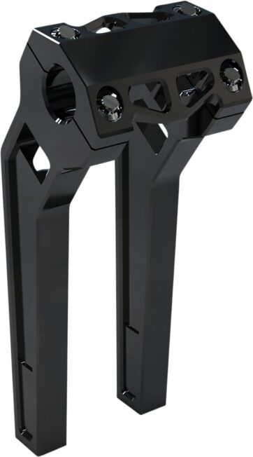 10" Black Anodized Pullback Risers w/ 1-1/4" Clamping