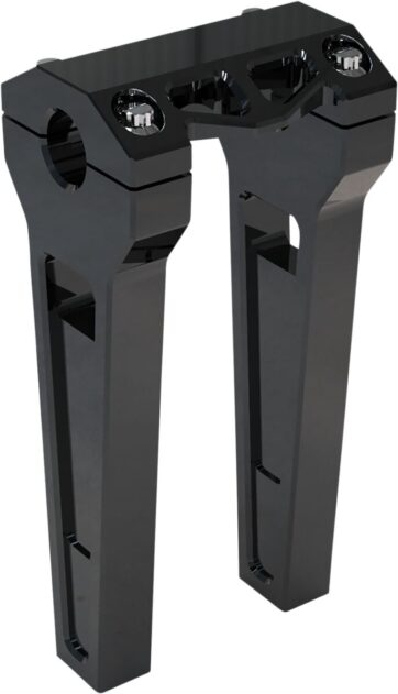 8" Black Anodized Straight Risers w/ 1" Clamping