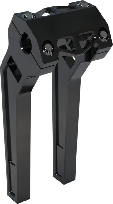 10" Black Anodized Pullback Risers w/ 1" Clamping
