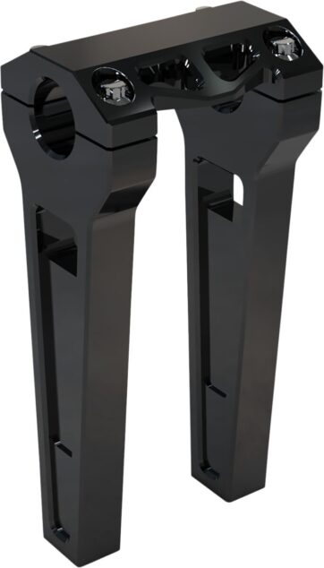 8" Black Anodized Straight Risers w/ 1-1/4" Clamping