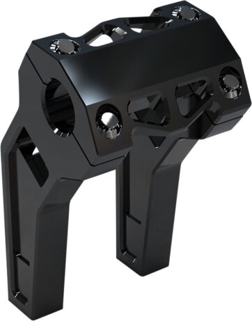 6" Black Anodized Pullback Risers w/ 1-1/4" Clamping