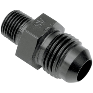 ADAPTER ALUMINUM STRAIGHT JIC/NPT -6 -1/4 BLACK