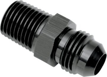 ADAPTER STRAIGHT JIC/NPT -6-1/8 ALUMINUM BLACK