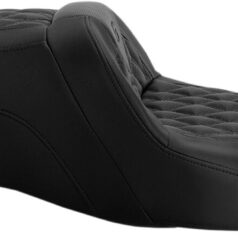 2-UP SEAT ROAD SOFA LS FRONT|REAR LEATHER|SADDLEGEL™ PLAIN BLACK