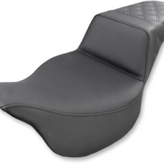 2-UP SEAT STEP UP LS FRONT|REAR VINYL|SADDLEGEL™ PLAIN BLACK