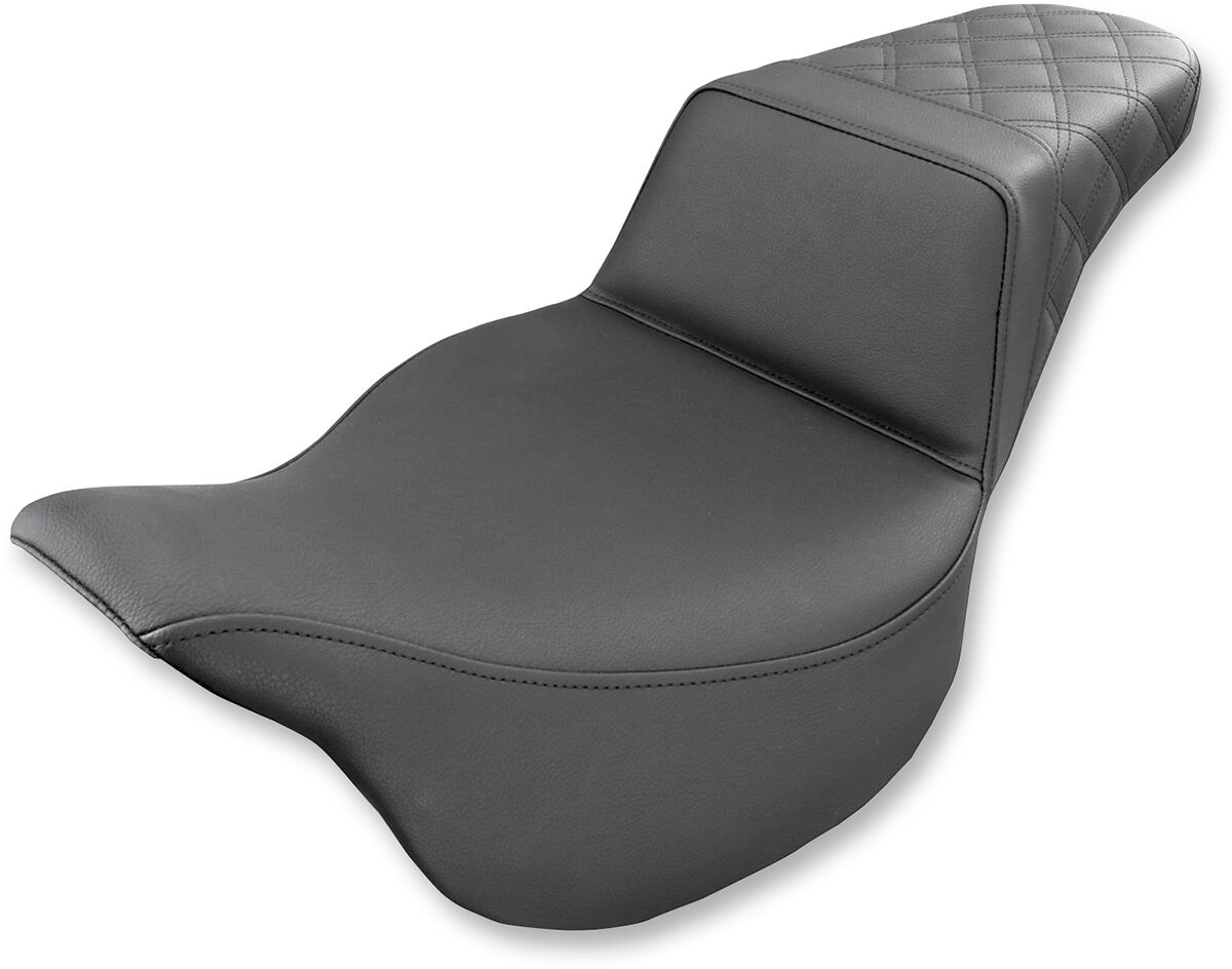 2-UP SEAT STEP UP LS FRONT|REAR VINYL|SADDLEGEL™ PLAIN BLACK