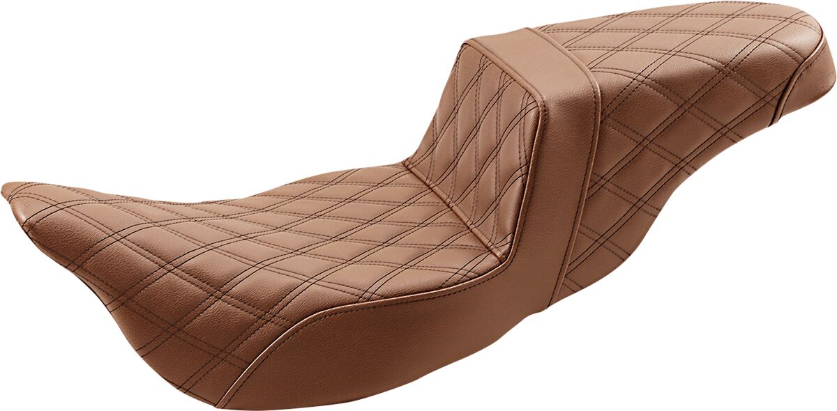 Step Up Seat - Lattice Stitched - Brown -  FLH