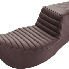Step Up Seat - Tuck and Roll/Lattice Stitched - Brown -  FLH