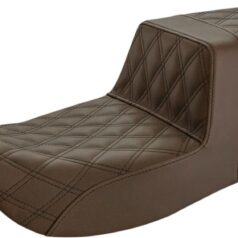 Step Up Seat - Lattice Stitched - Brown