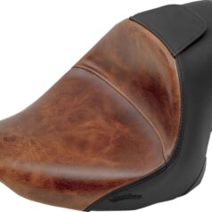 LARIAT SOLO SEAT DISTRESSED BROWN LEATHER WITH GEL HARLEY DAVIDSON