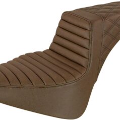 Step Up Seat - Tuck and Roll/Lattice Stitched - Brown