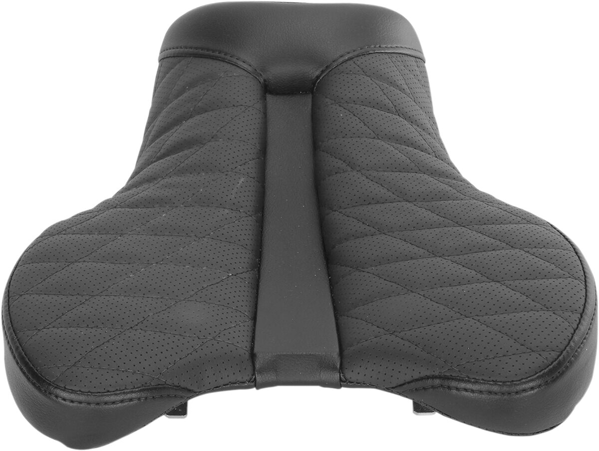 SOLO SEAT GEL-CHANNEL - TRACK LS FRONT LEATHER|SADDLEGEL™ PLAIN BLACK