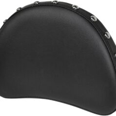 SISSY BAR PAD RENEGADE™ CONTOURED REAR VINYL STUDDED BLACK|NATURAL